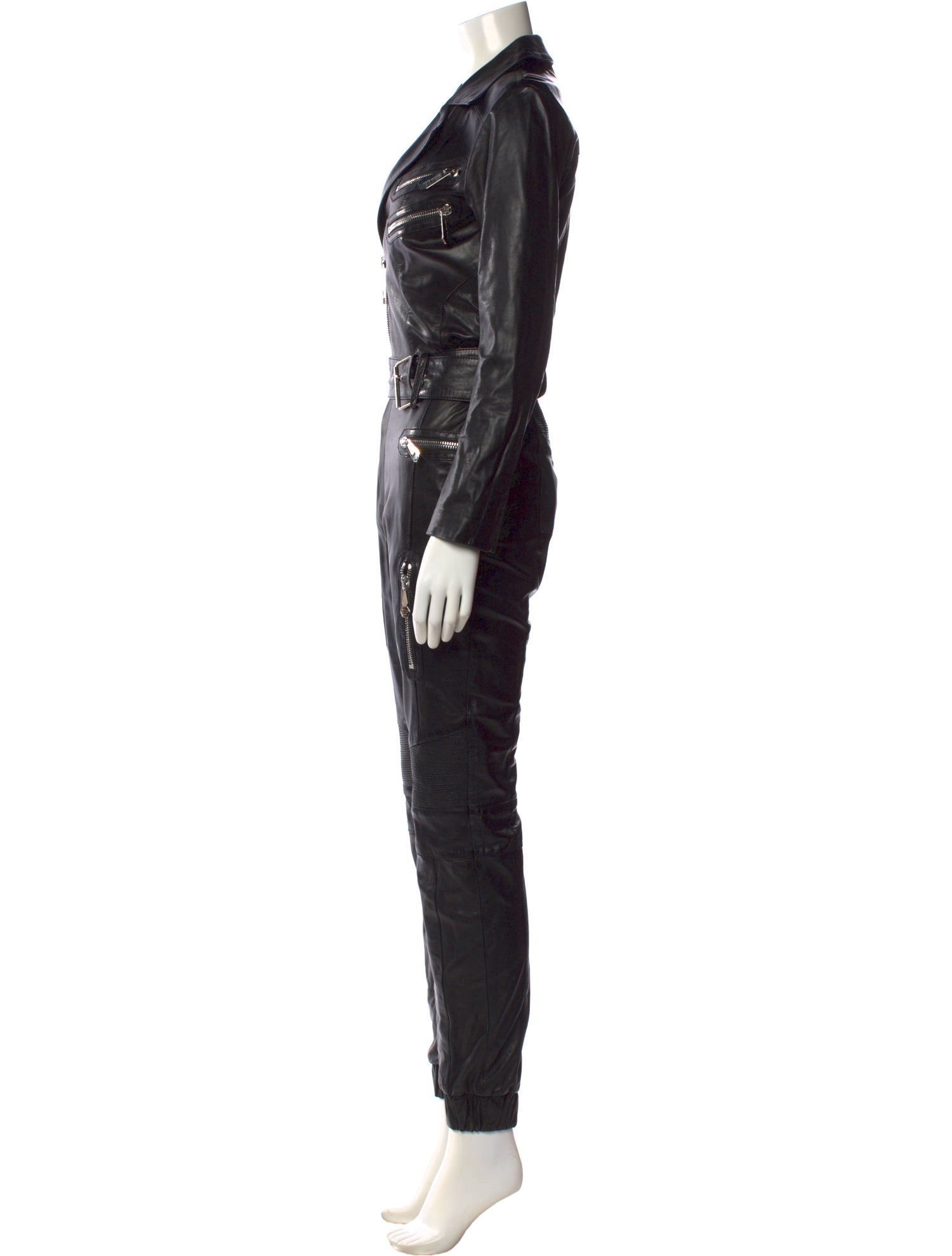 Philipp Plein Lamb Leather Jumpsuit