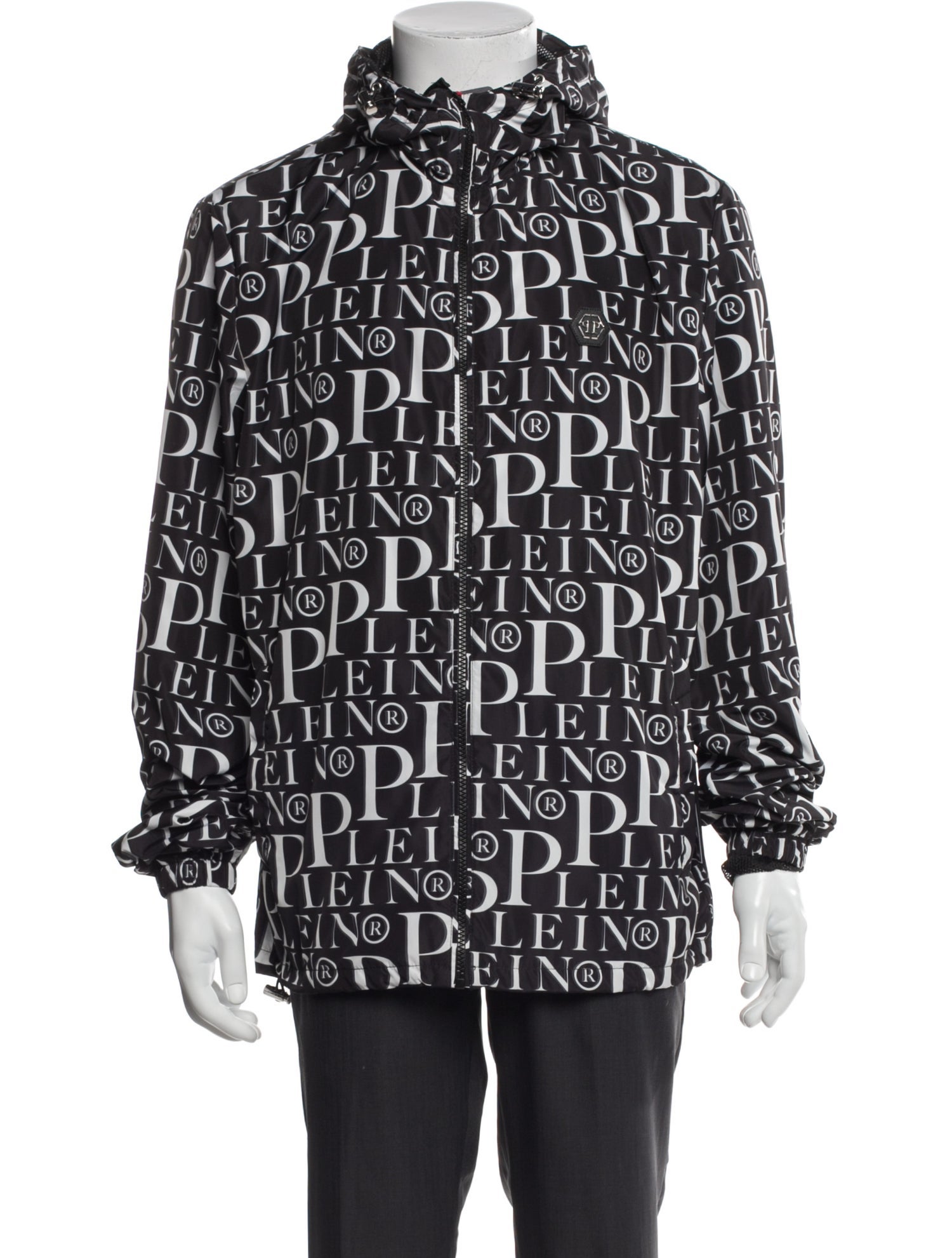 Philipp Plein Graphic Print Windbreaker w/ Tags