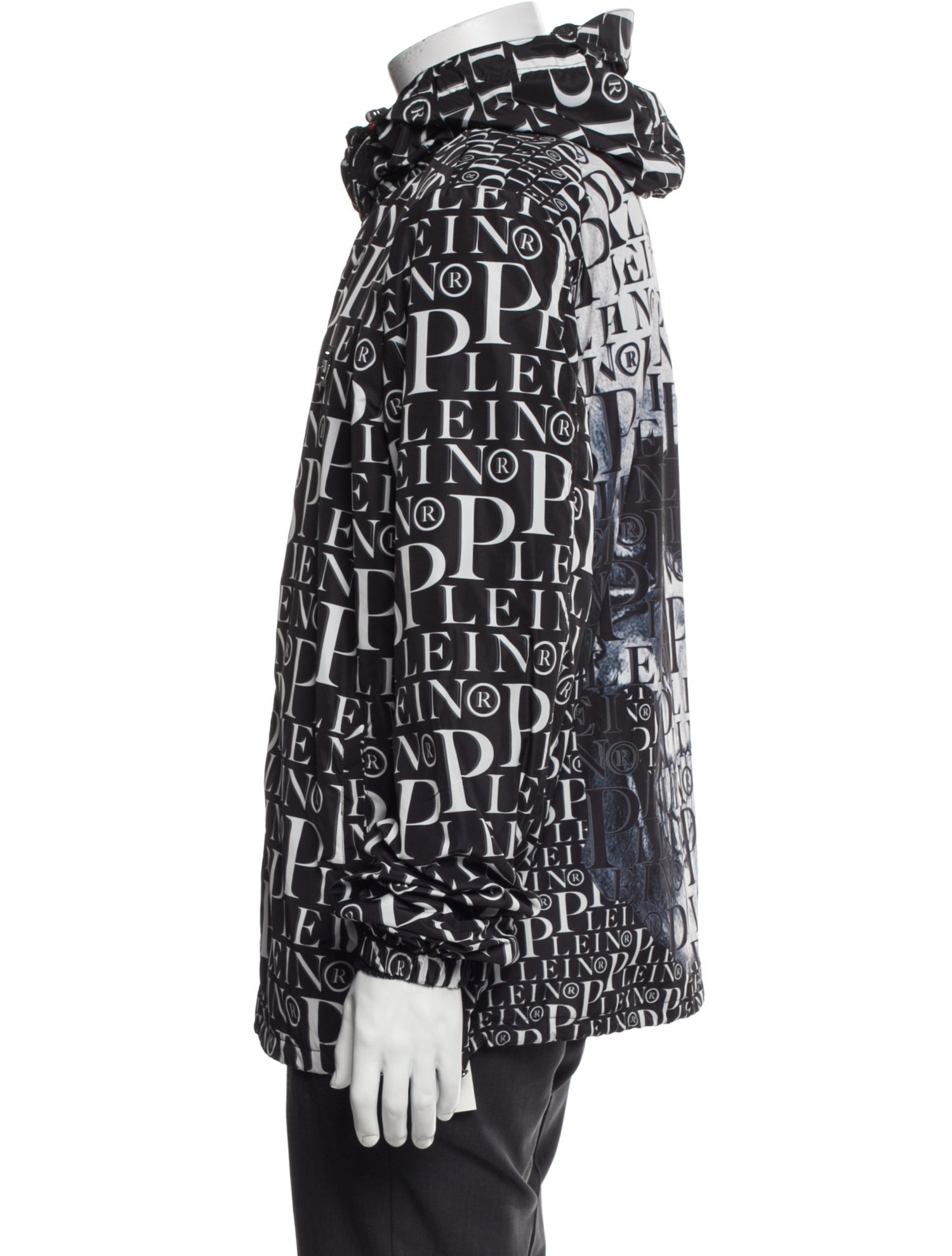 Philipp Plein Graphic Print Windbreaker w/ Tags