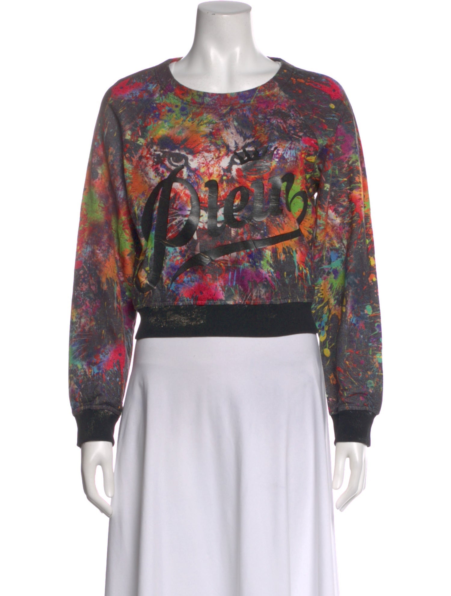 Philipp Plein Graphic Print Crew Neck Sweatshirt
