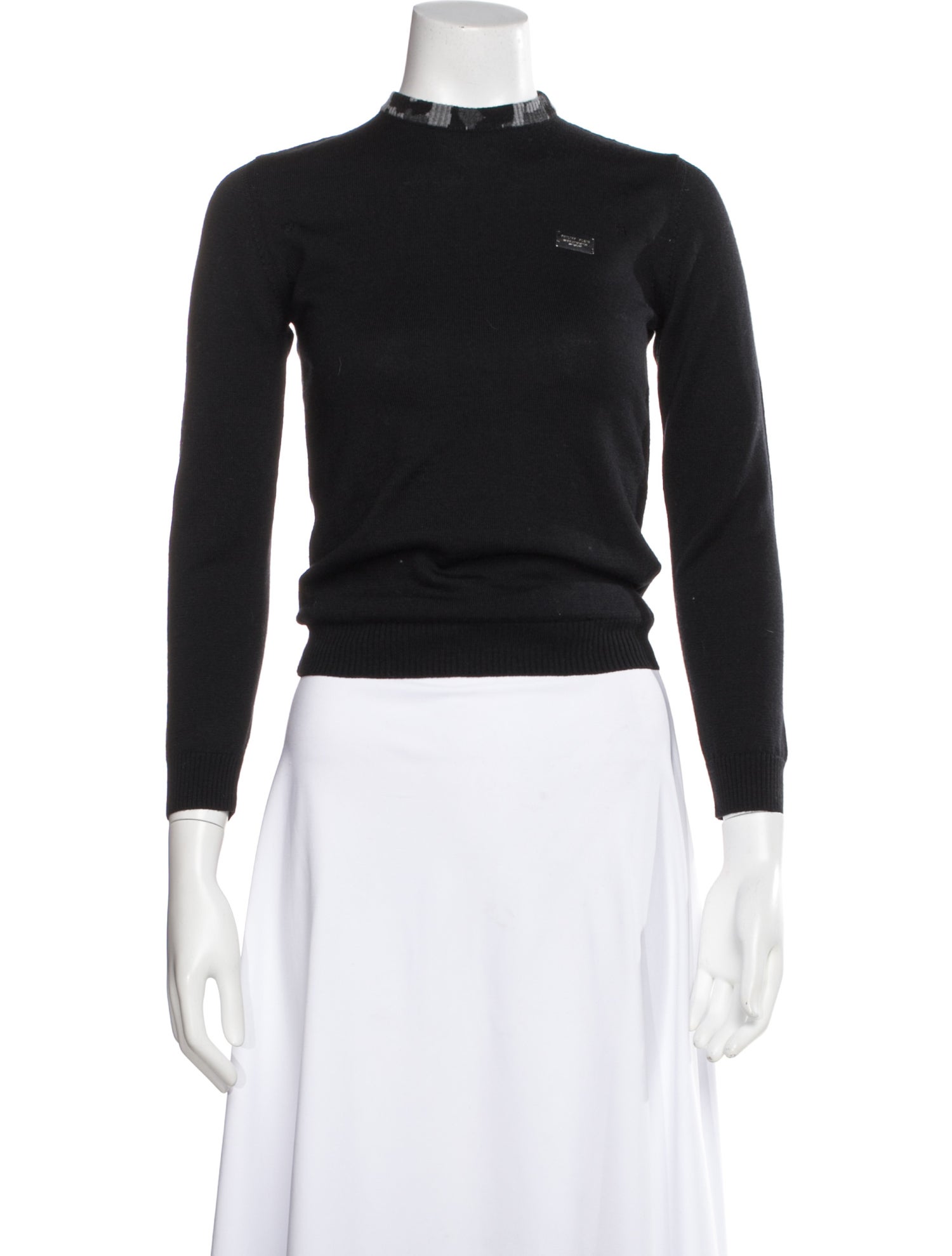 Philipp Plein Wool Mock Neck Sweater