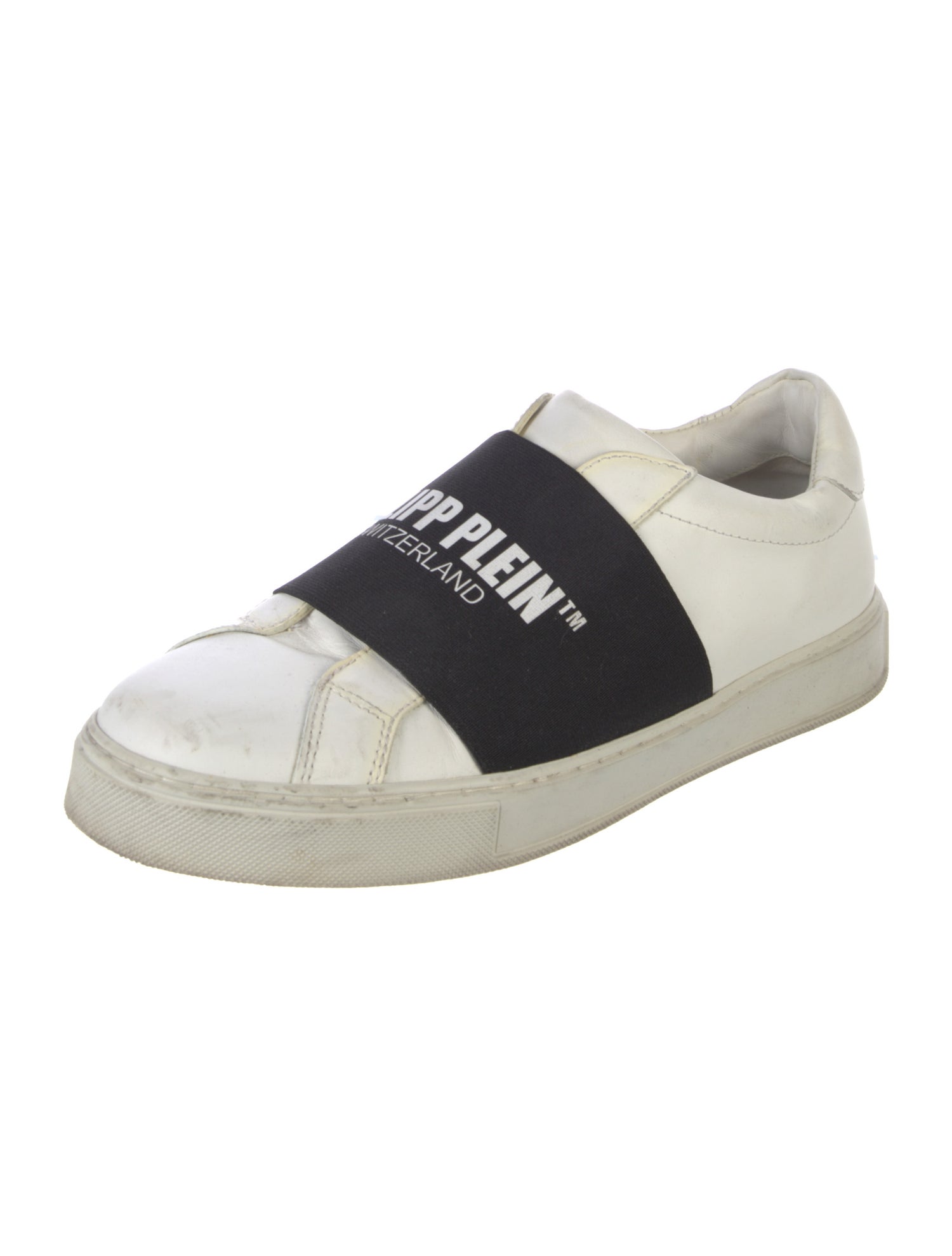 Philipp Plein Leather Colorblock Pattern Sneakers