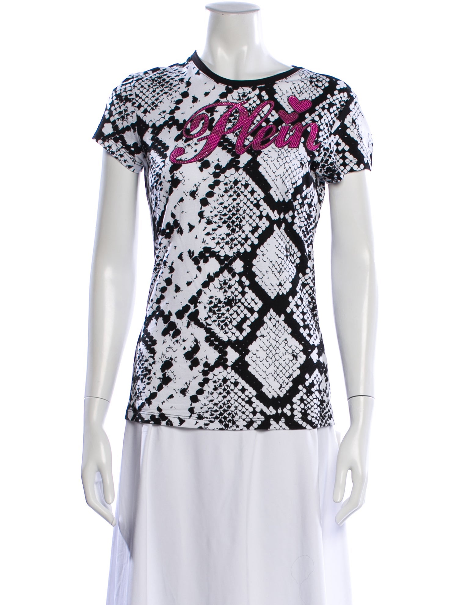 Philipp Plein Animal Print Crew Neck T-Shirt