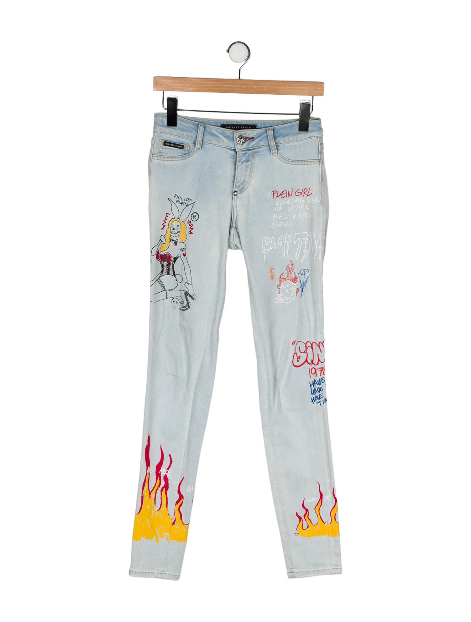 Philipp Plein Mid-Rise Skinny Leg Jeans