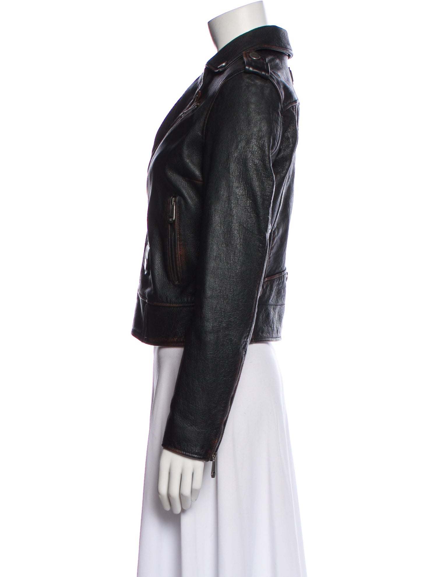 Philipp Plein Leather Biker Jacket