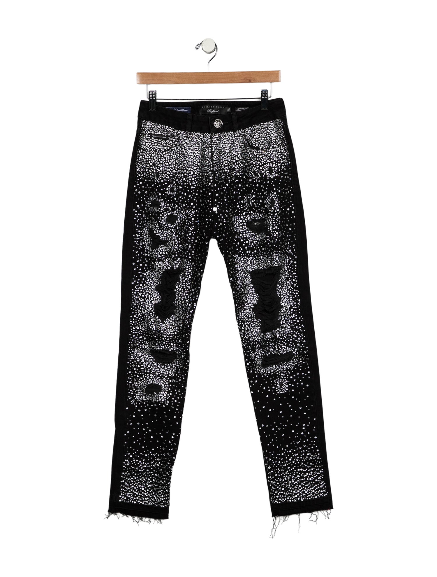 Philipp Plein High-Rise Straight Leg Jeans