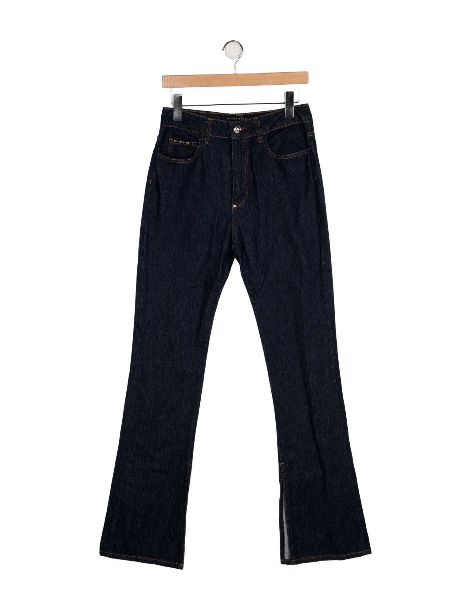 Philipp Plein High-Rise Straight Leg Jeans