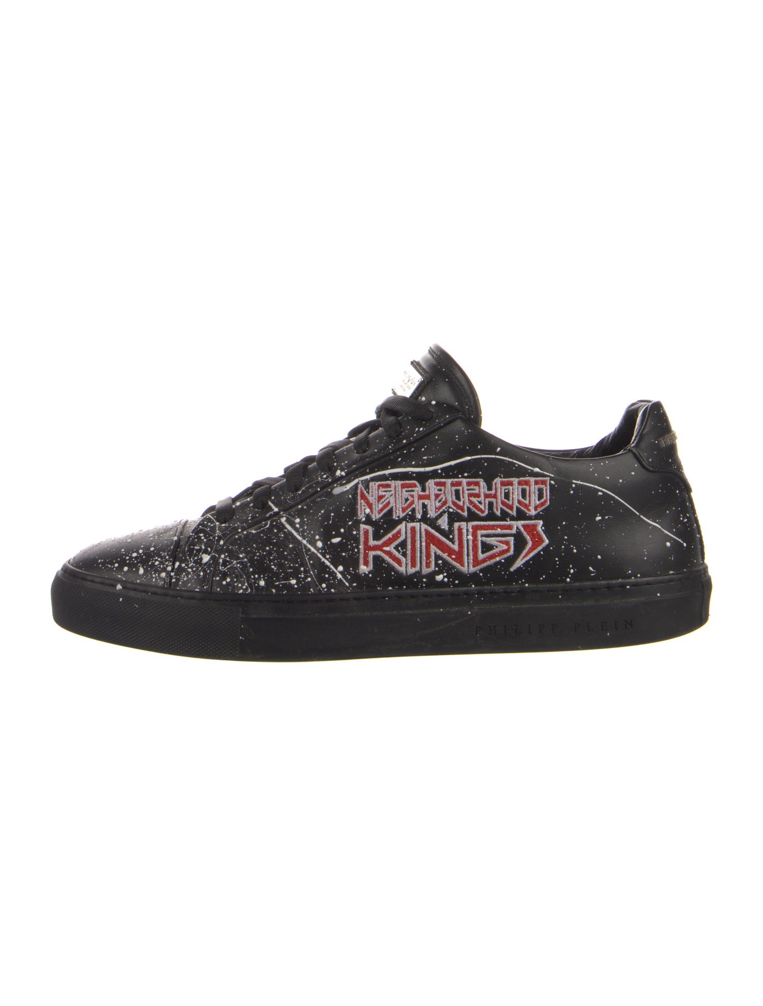 Philipp Plein Leather Printed Sneakers