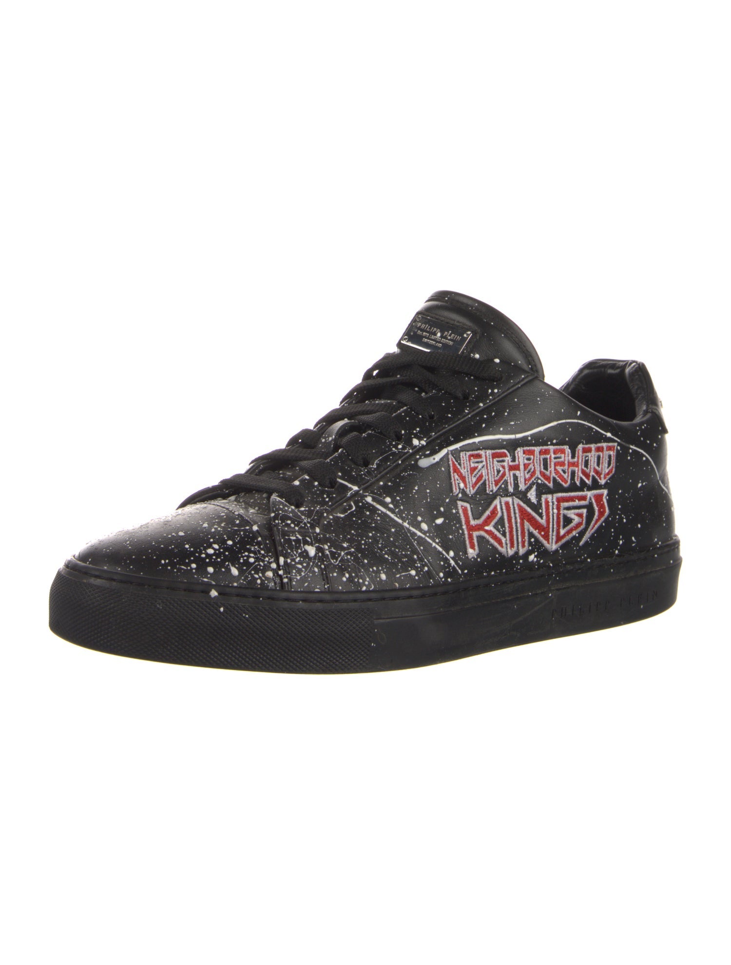Philipp Plein Leather Printed Sneakers