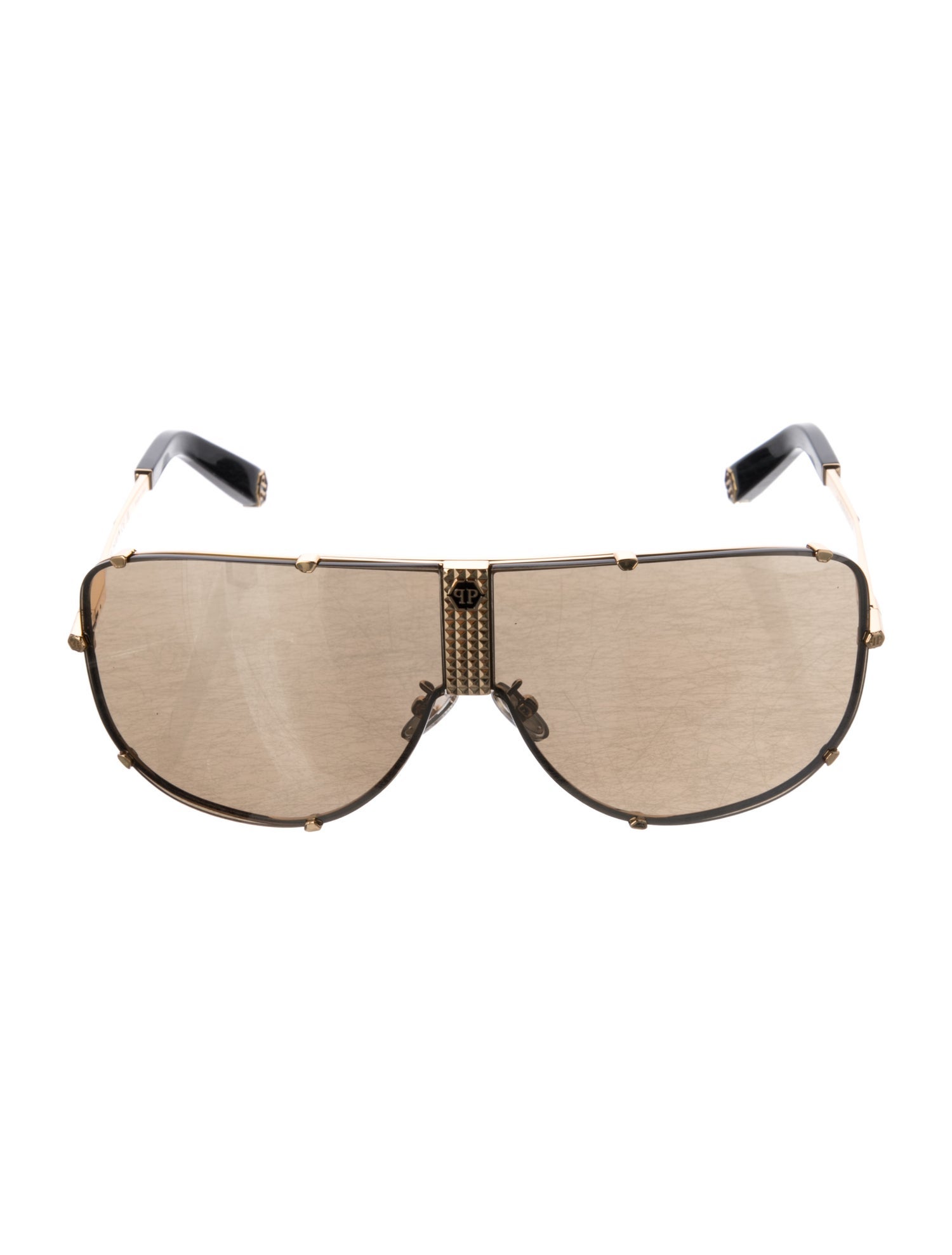 Philipp Plein Shield Mirrored Sunglasses
