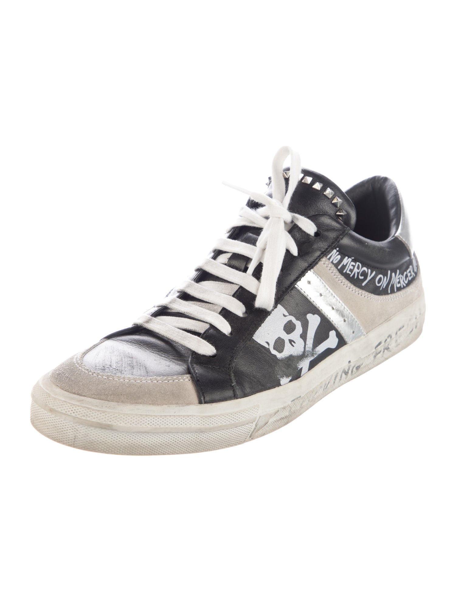 Philipp Plein Leather Printed Sneakers