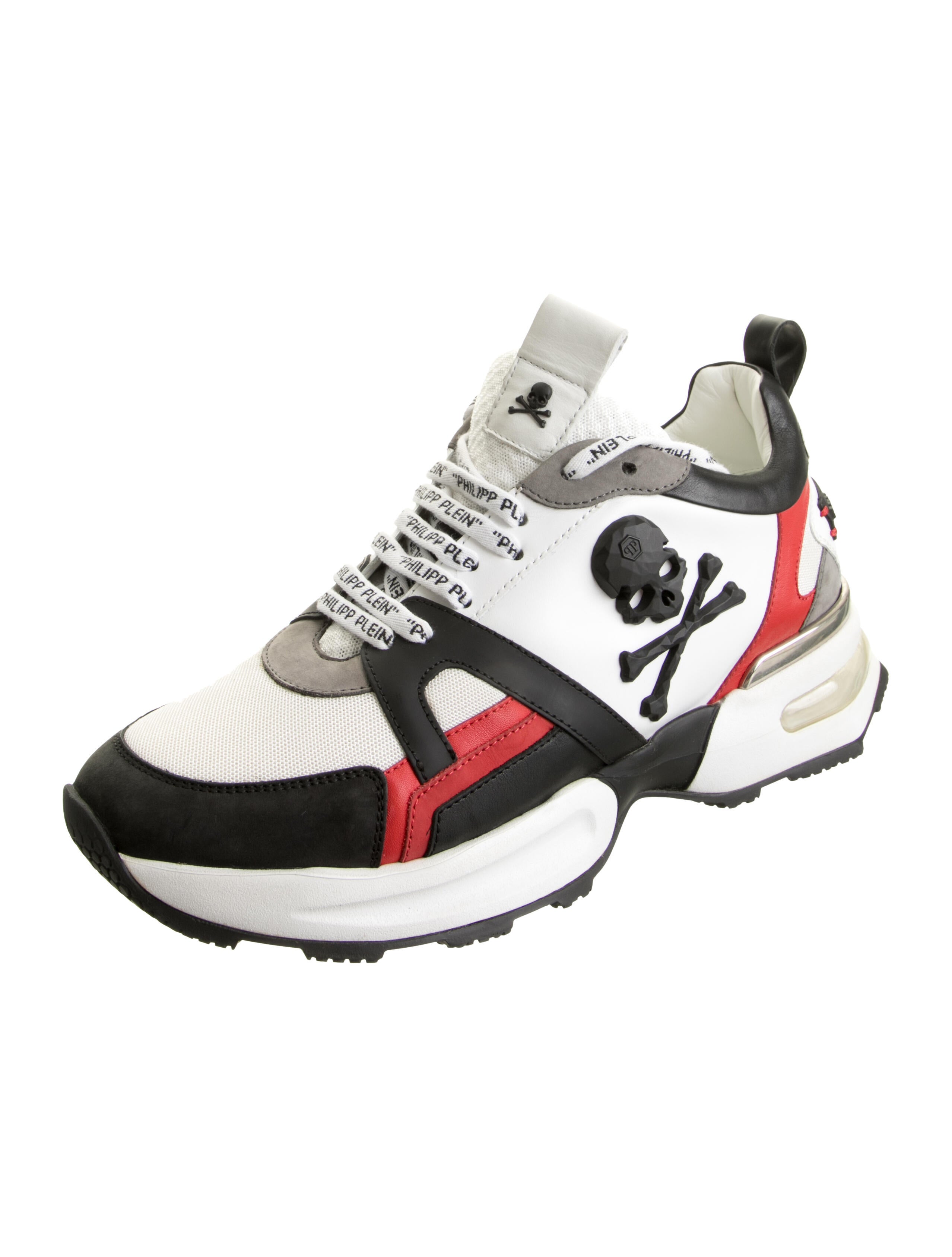 Philipp Plein Leather Printed Athletic Sneakers