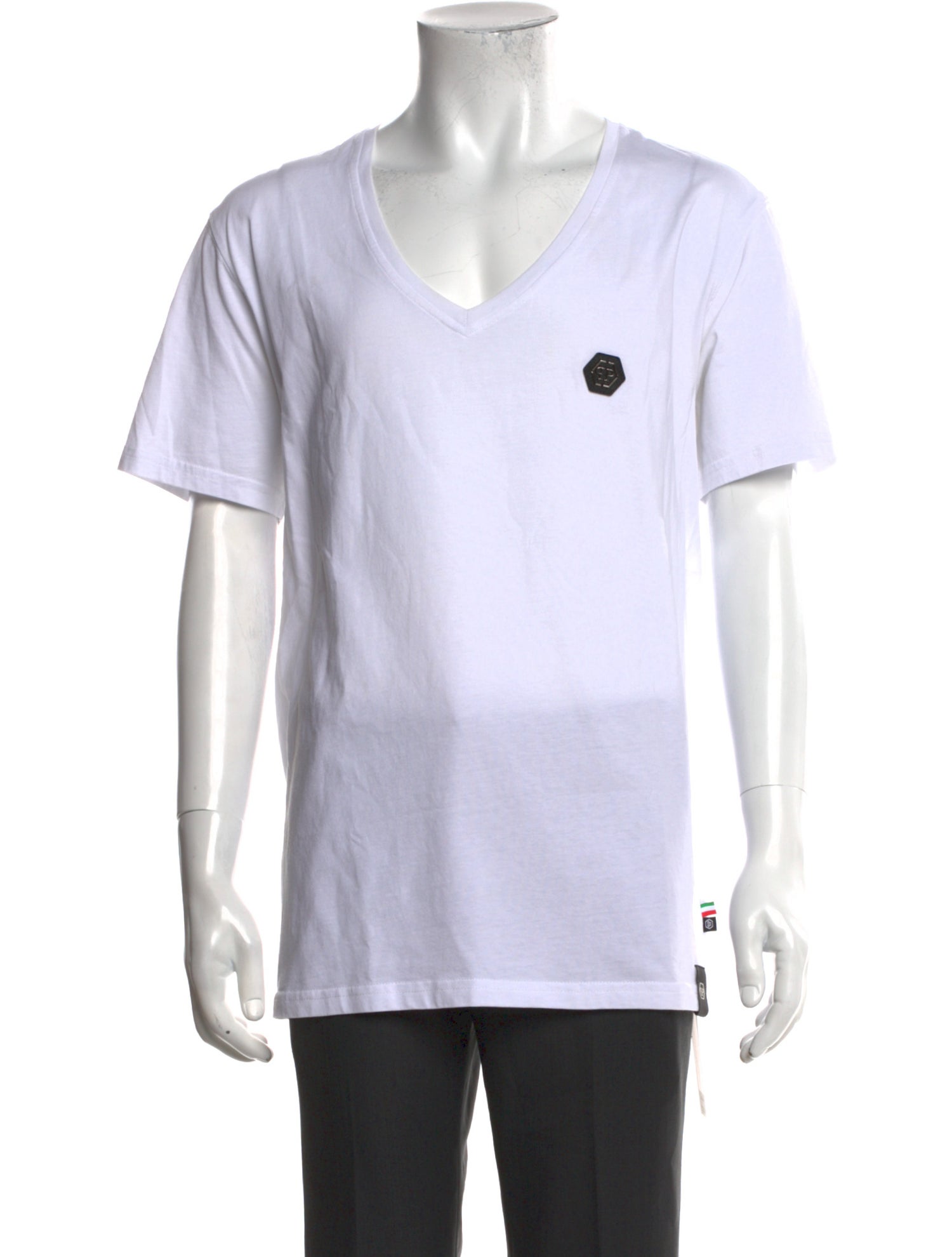 Philipp Plein Graphic Print V-Neck T-Shirt