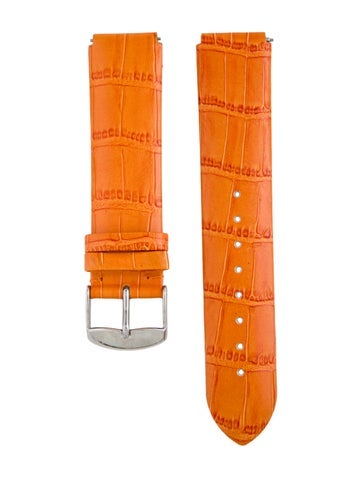 Pre-owned Philip Stein 18mm Watch Strap In Orange