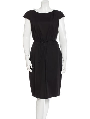 Piazza Sempione Pleat-Accented Sheath Dress