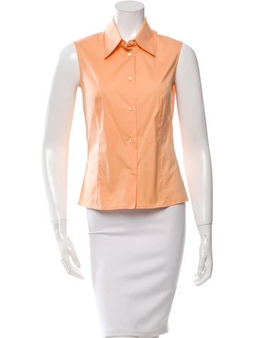 Piazza Sempione Sleeveless Button-Up Top