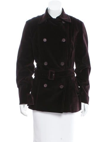 Piazza Sempione Velvet Double-Breasted Jacket