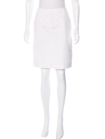 Piazza Sempione Knee-Length Canvas Skirt