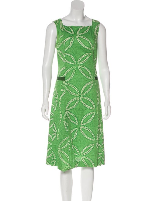 Piazza Sempione Tie-Dye Print Midi Dress Green