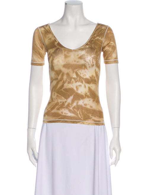 Piazza Sempione Tie-Dye Print Scoop Neck T-Shirt