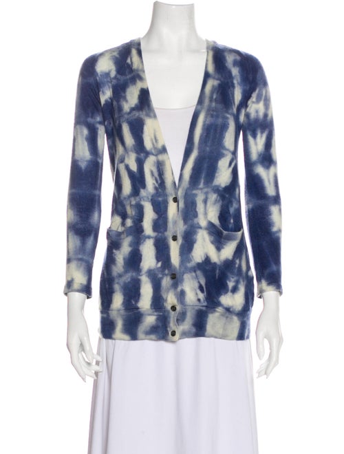 Piazza Sempione Cashmere Tie-Dye Print Sweater Blu