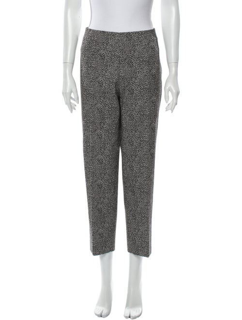 Piazza Sempione Animal Print Straight Leg Pants Bl