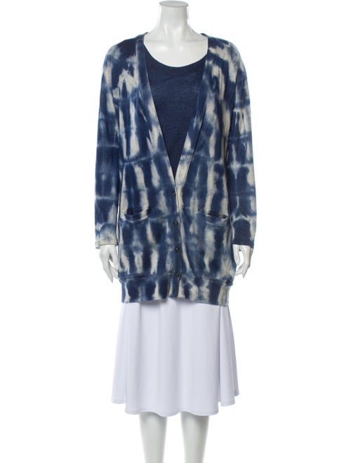 Piazza Sempione Cashmere Tie-Dye Print Sweater Blu