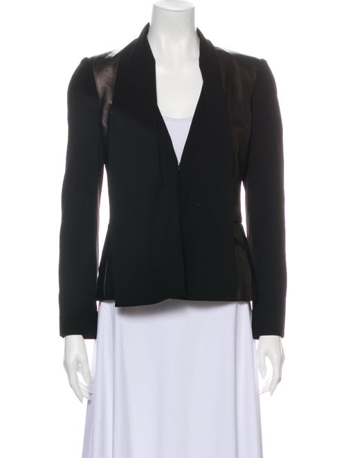 Piazza Sempione Leather Blazer Black