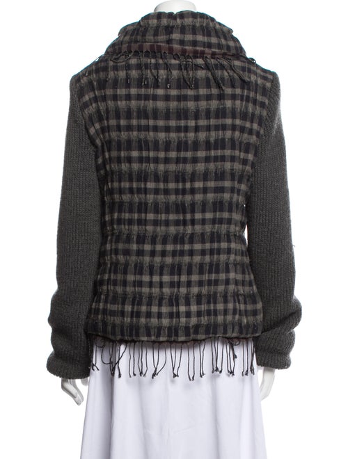 Piazza Sempione Plaid Print Faux Fur Jacket