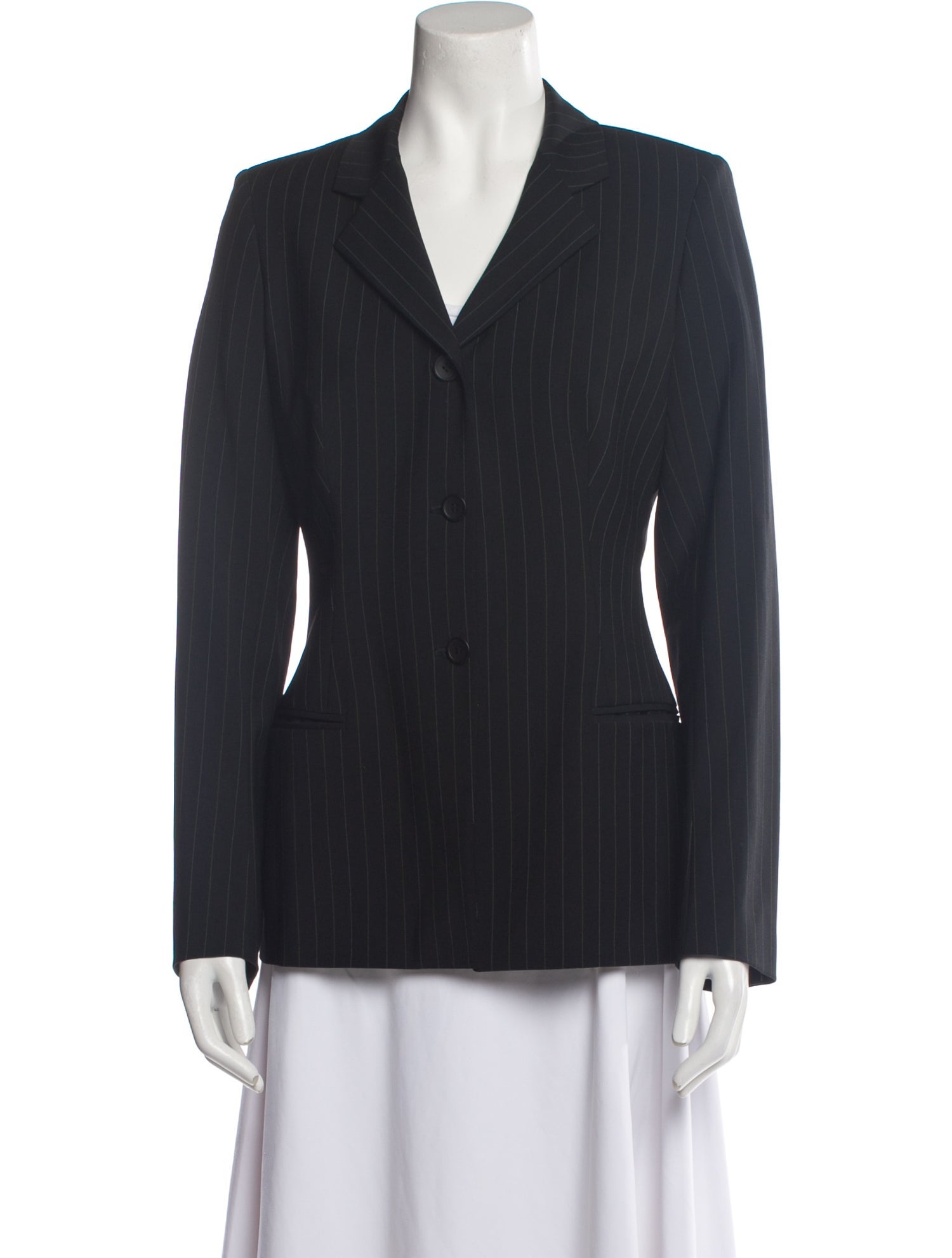 Piazza Sempione Virgin Wool Striped Blazer