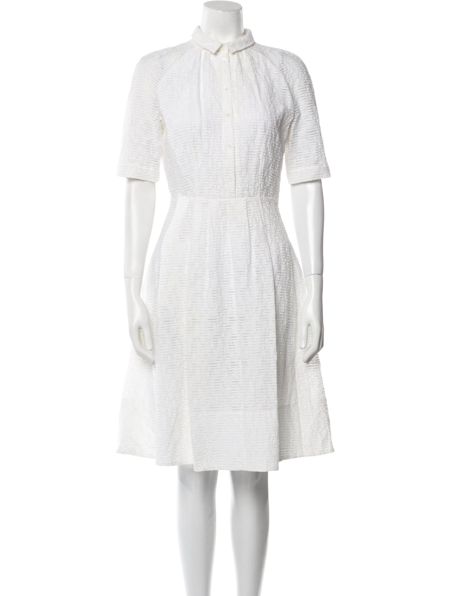 Piazza Sempione Mock Neck Knee-Length Dress