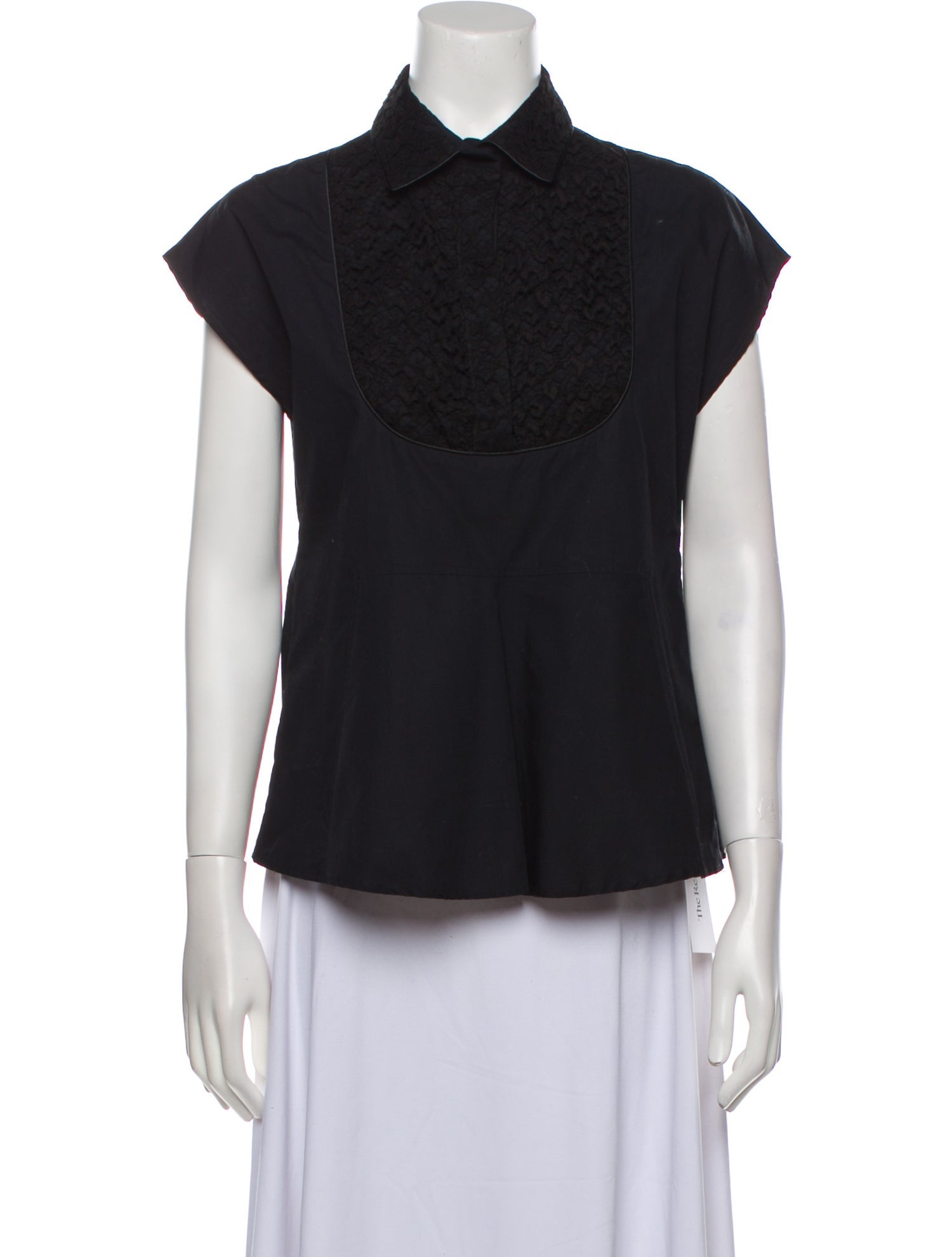 Piazza Sempione Short Sleeve Button-Up Top