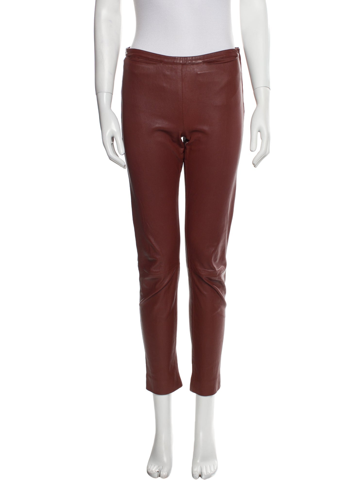 Piazza Sempione Lambskin Skinny Leg Pants