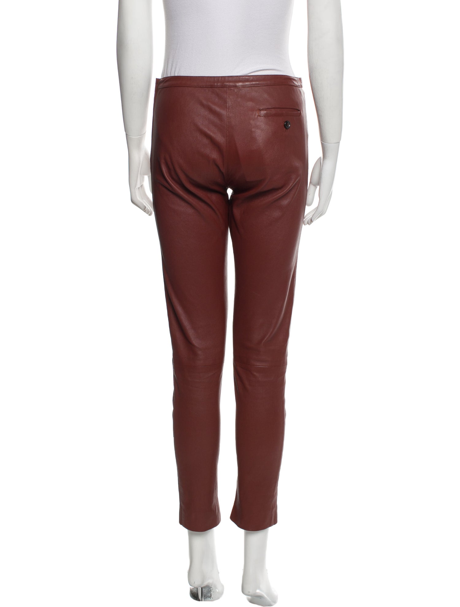 Piazza Sempione Lambskin Skinny Leg Pants