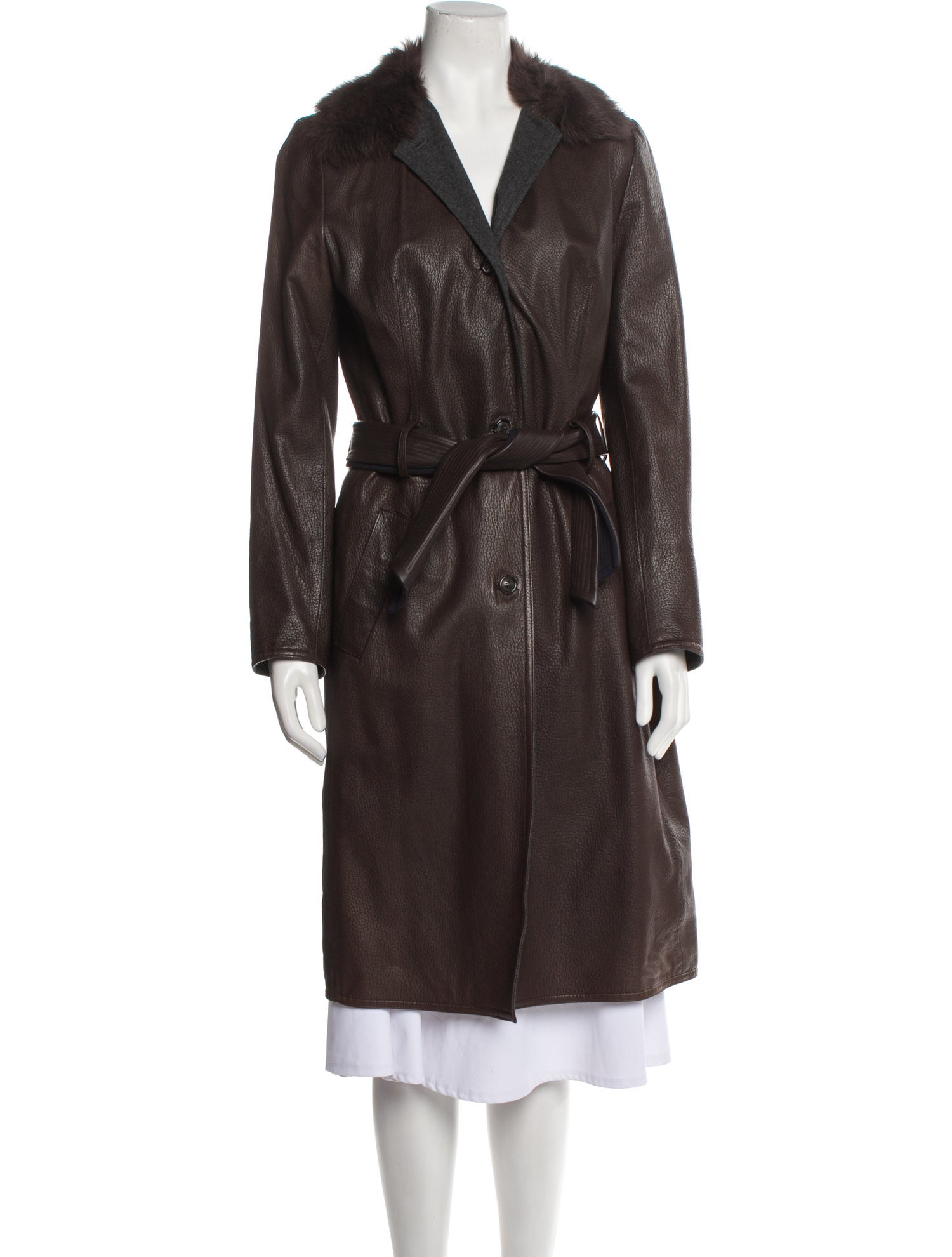 Piazza Sempione Leather Coat