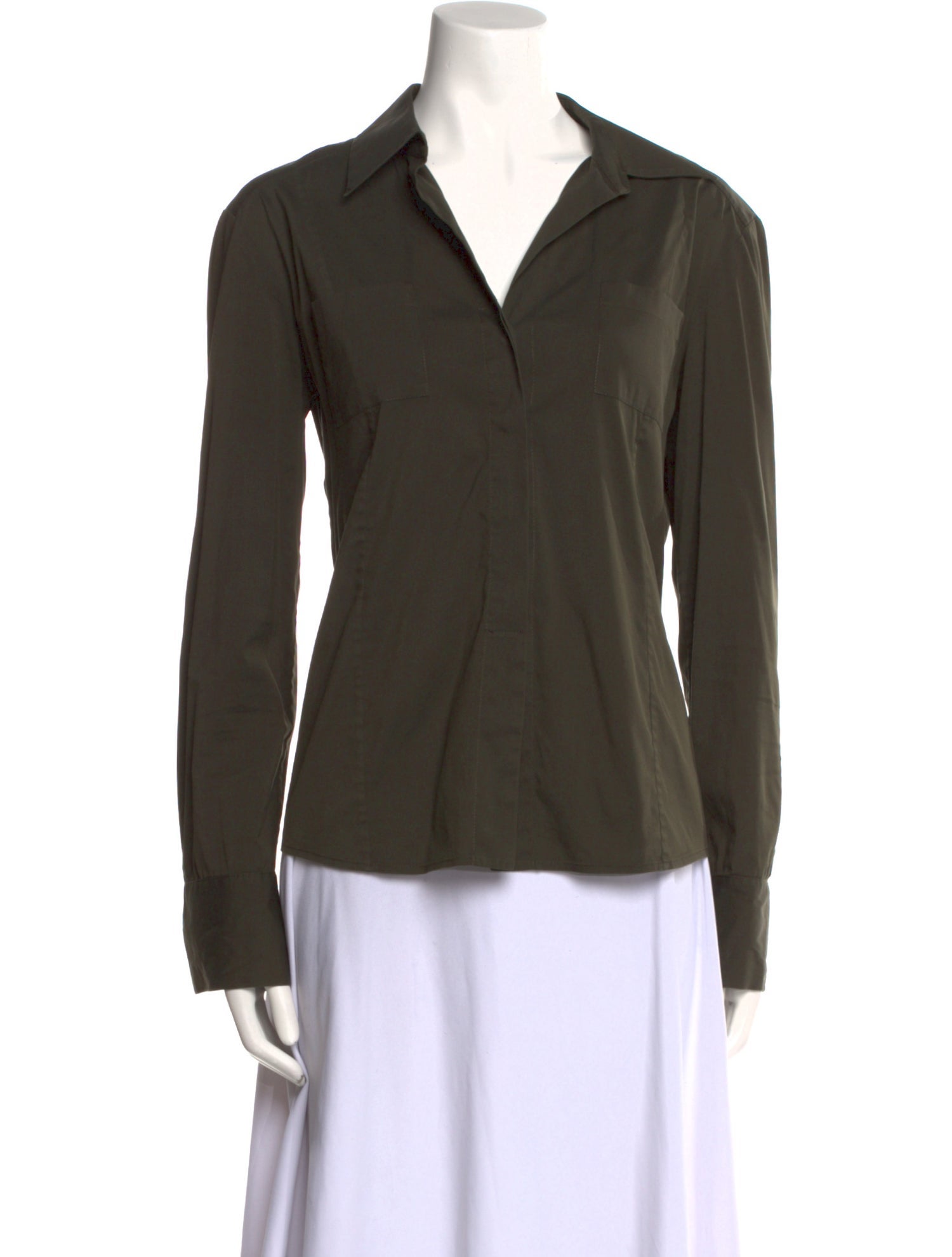 Piazza Sempione Long Sleeve Button-Up Top