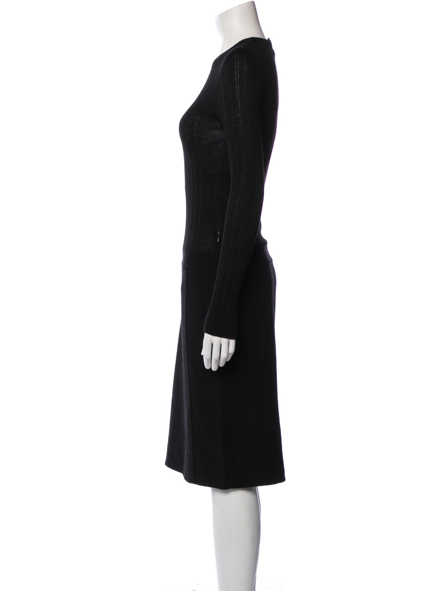 Piazza Sempione Virgin Wool Midi Length Dress