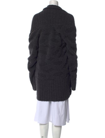 Piazza Sempione Virgin Wool Open Front Sweater
