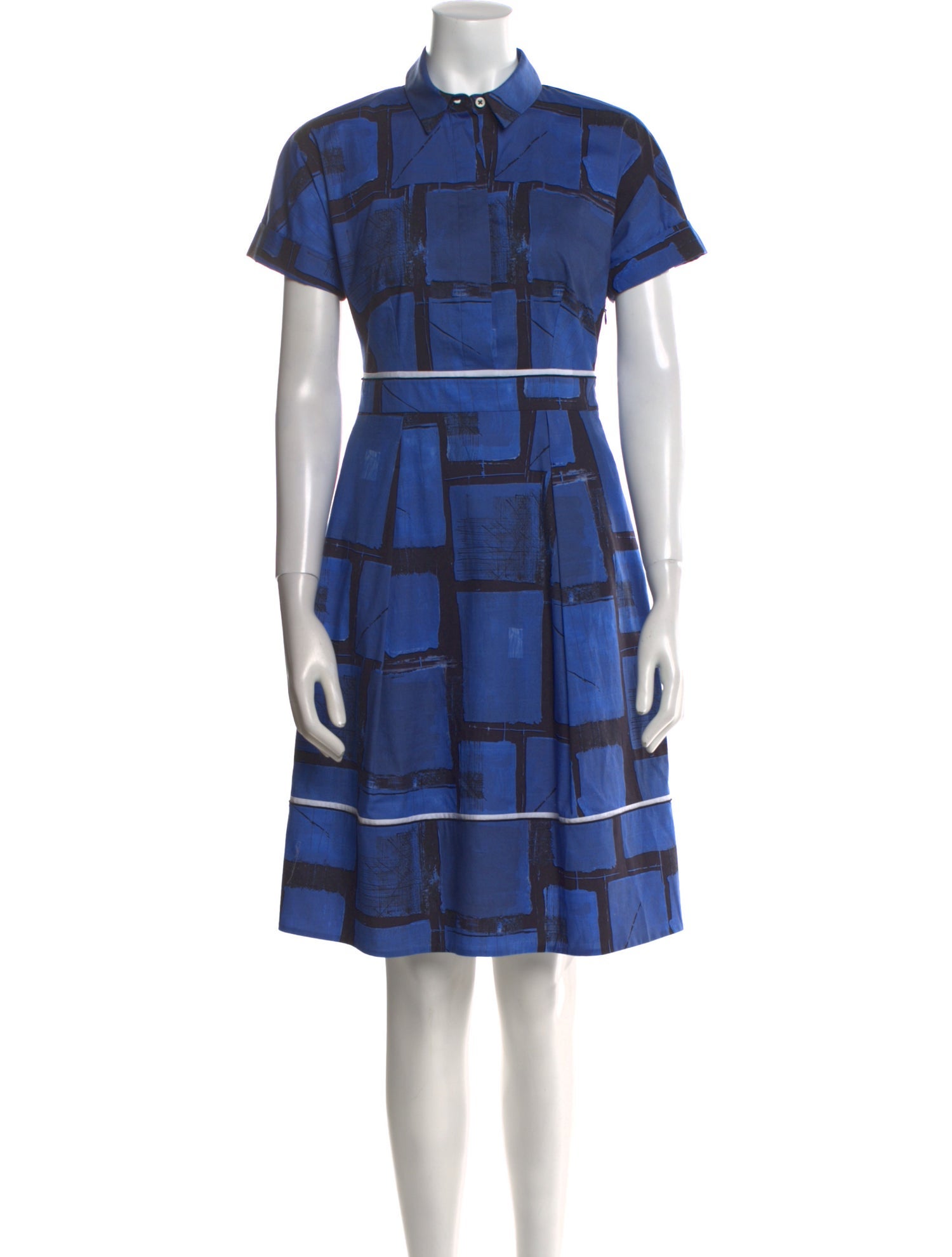 Piazza Sempione Plaid Print Knee-Length Dress