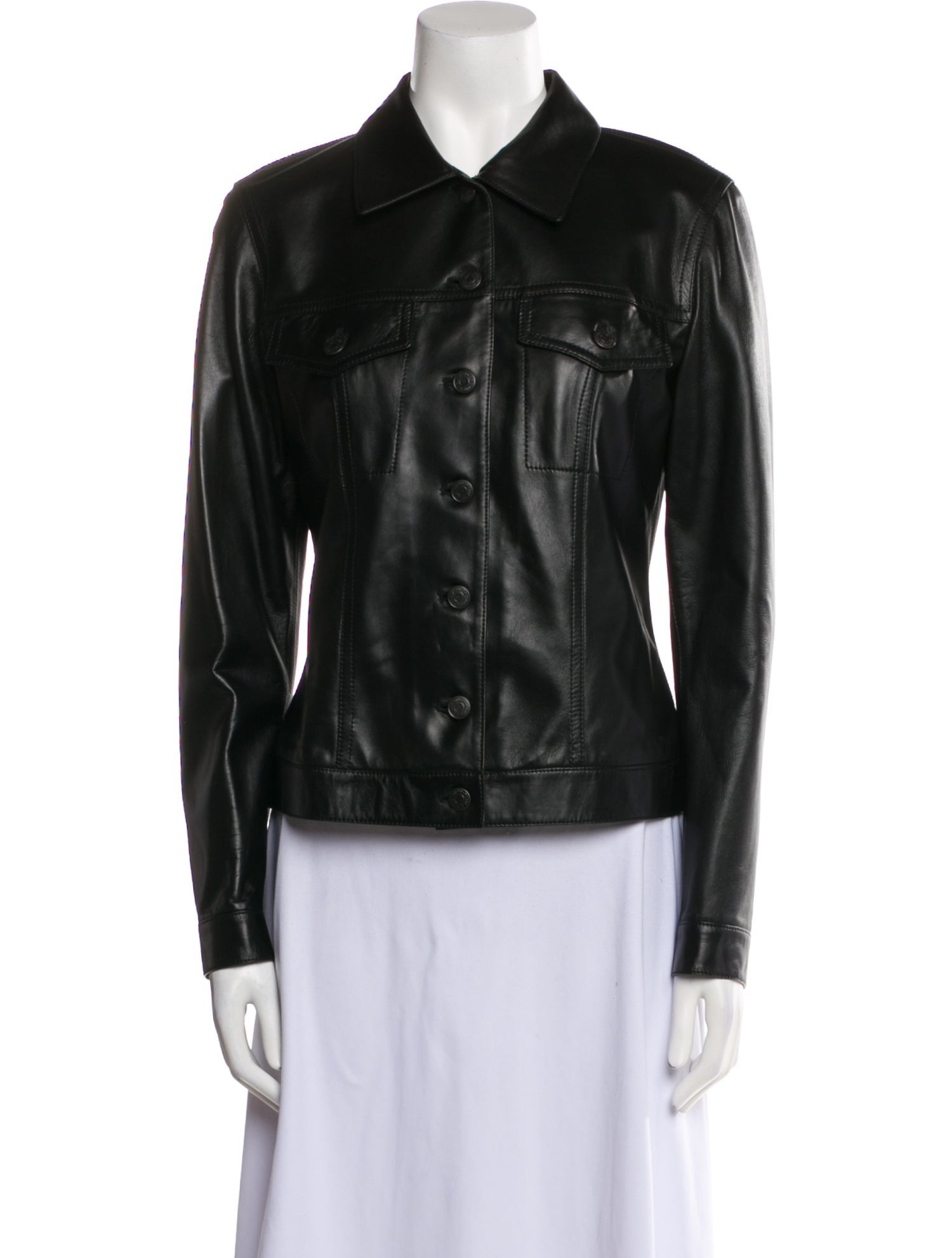 Piazza Sempione Leather Biker Jacket