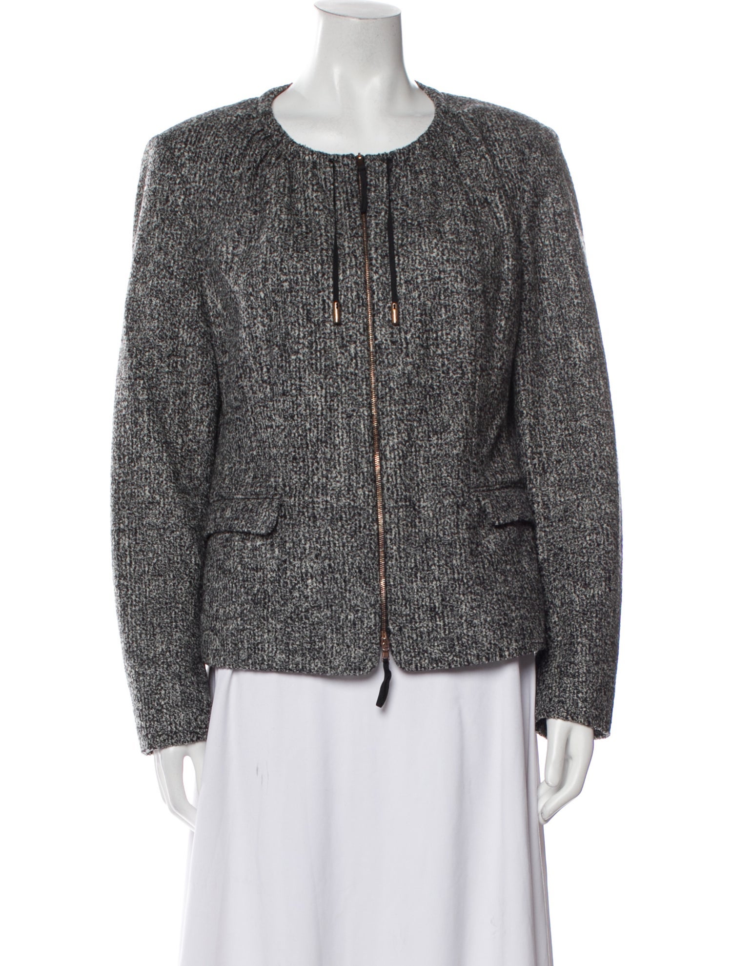 Piazza Sempione Virgin Wool Printed Evening Jacket