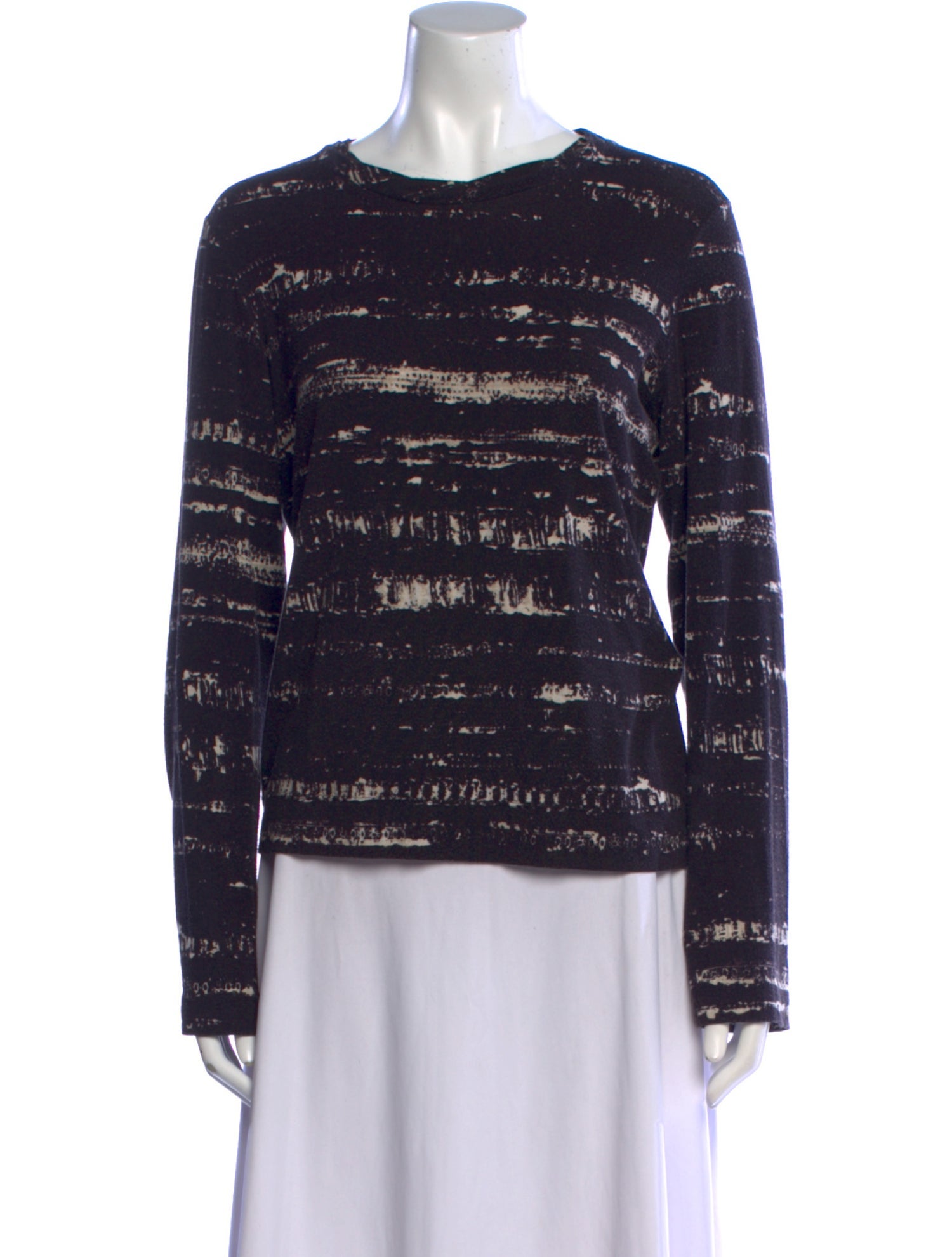 Piazza Sempione Printed Crew Neck Top