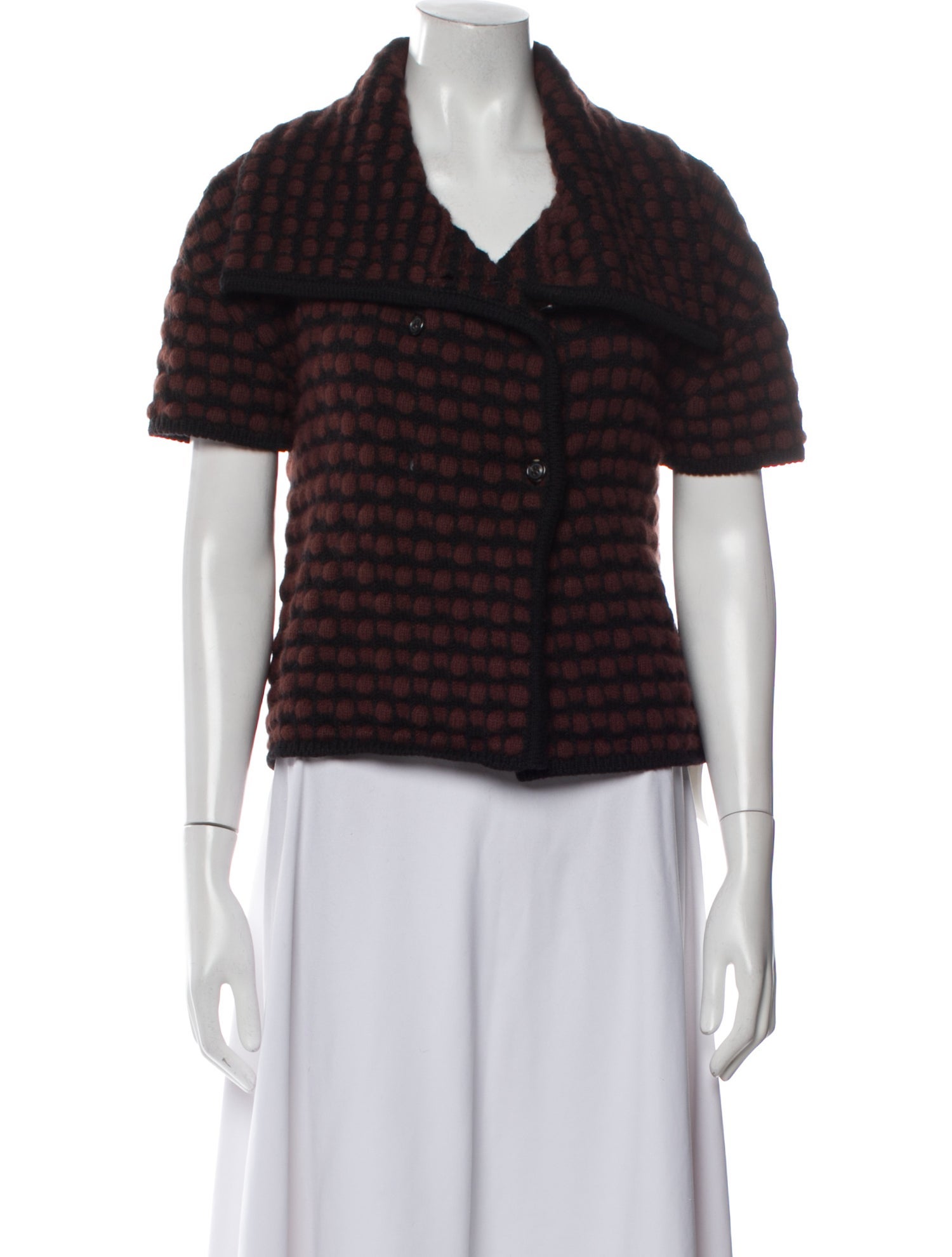 Piazza Sempione Wool Houndstooth Print Evening Jacket