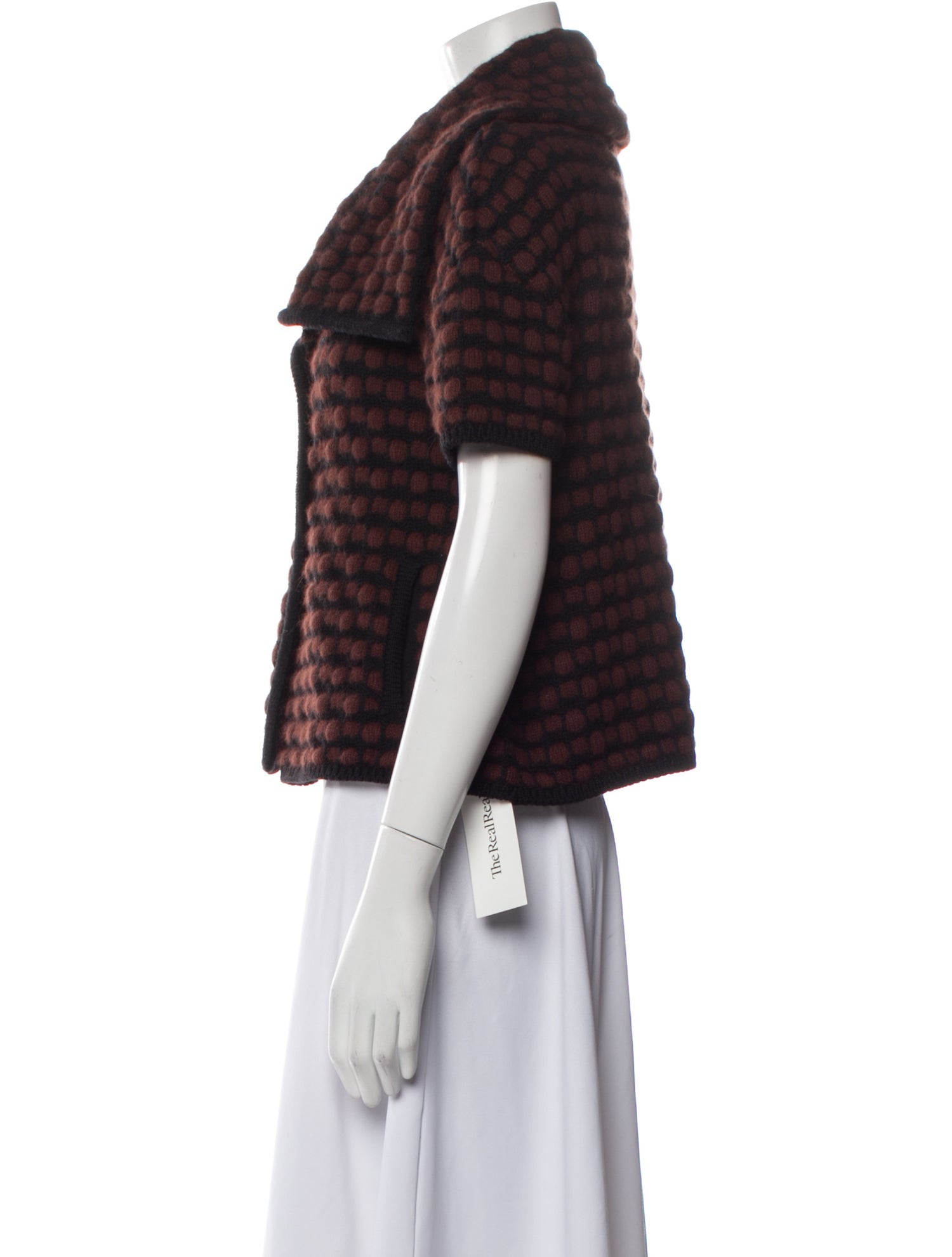 Piazza Sempione Wool Houndstooth Print Evening Jacket