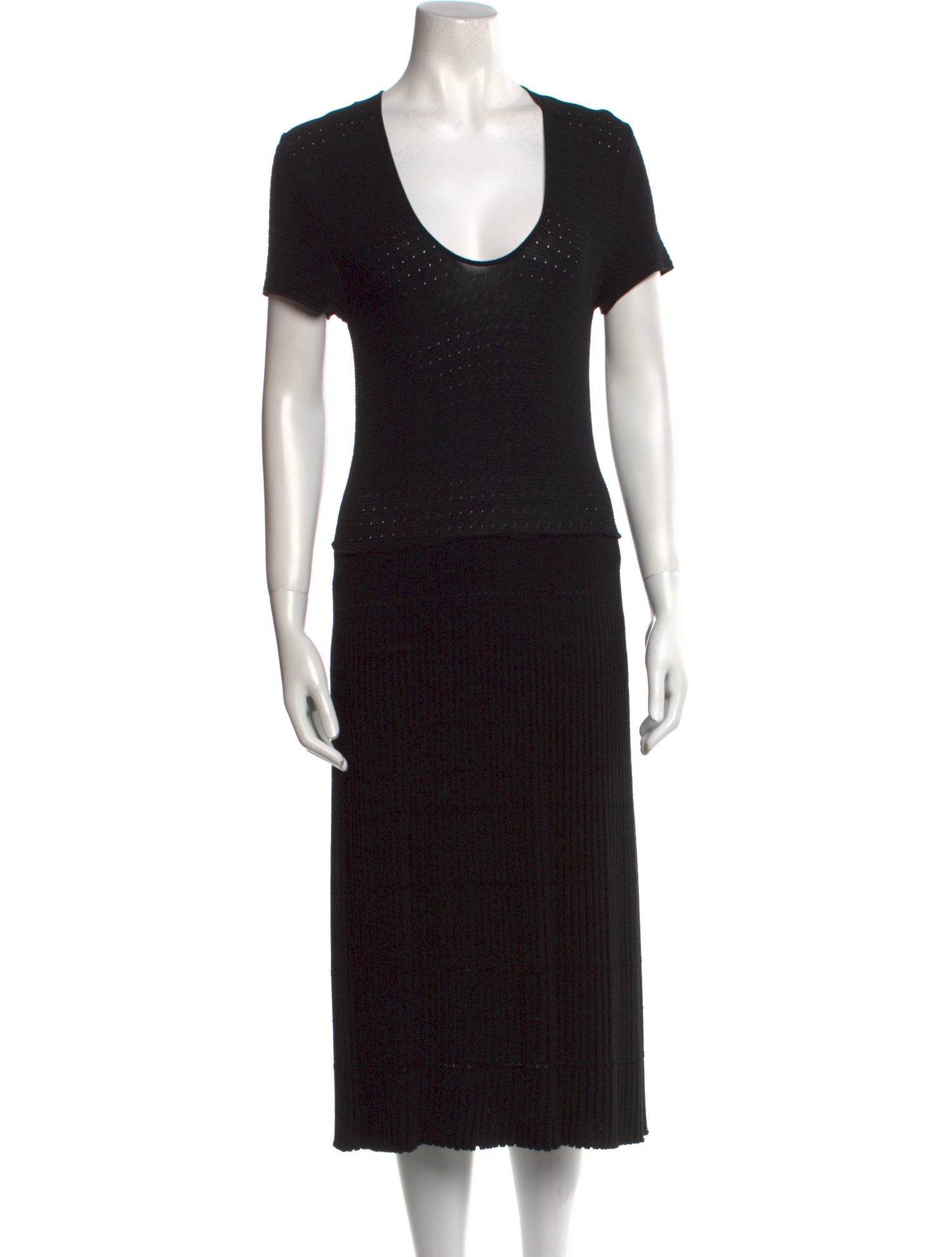 Piazza Sempione Scoop Neck Midi Length Dress