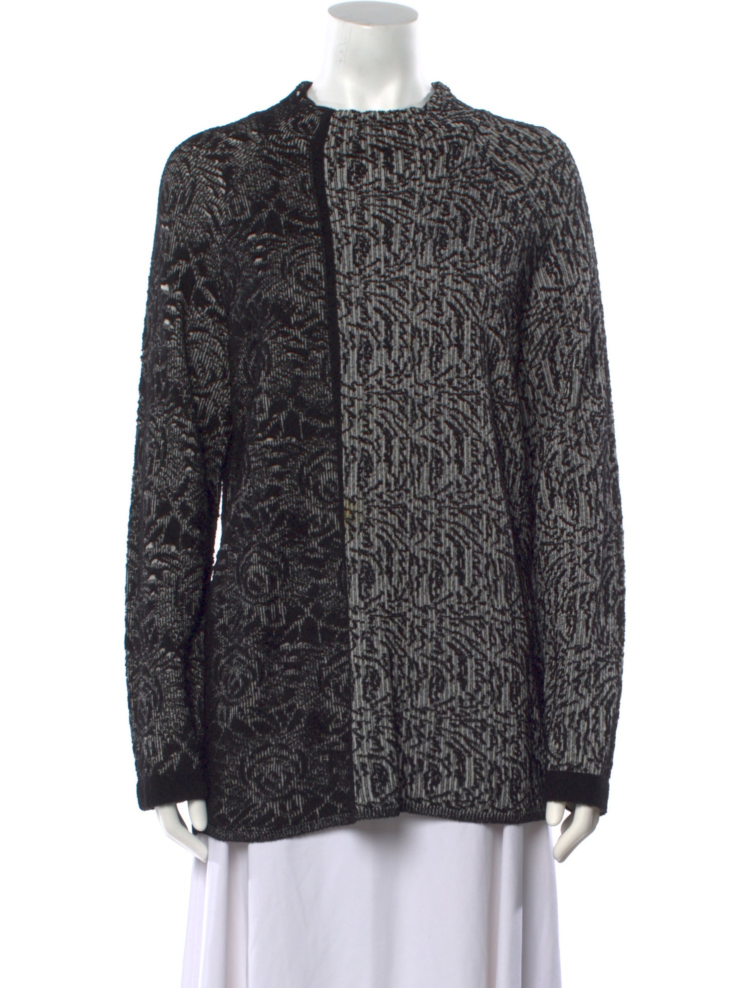 Piazza Sempione Printed Mock Neck Sweater