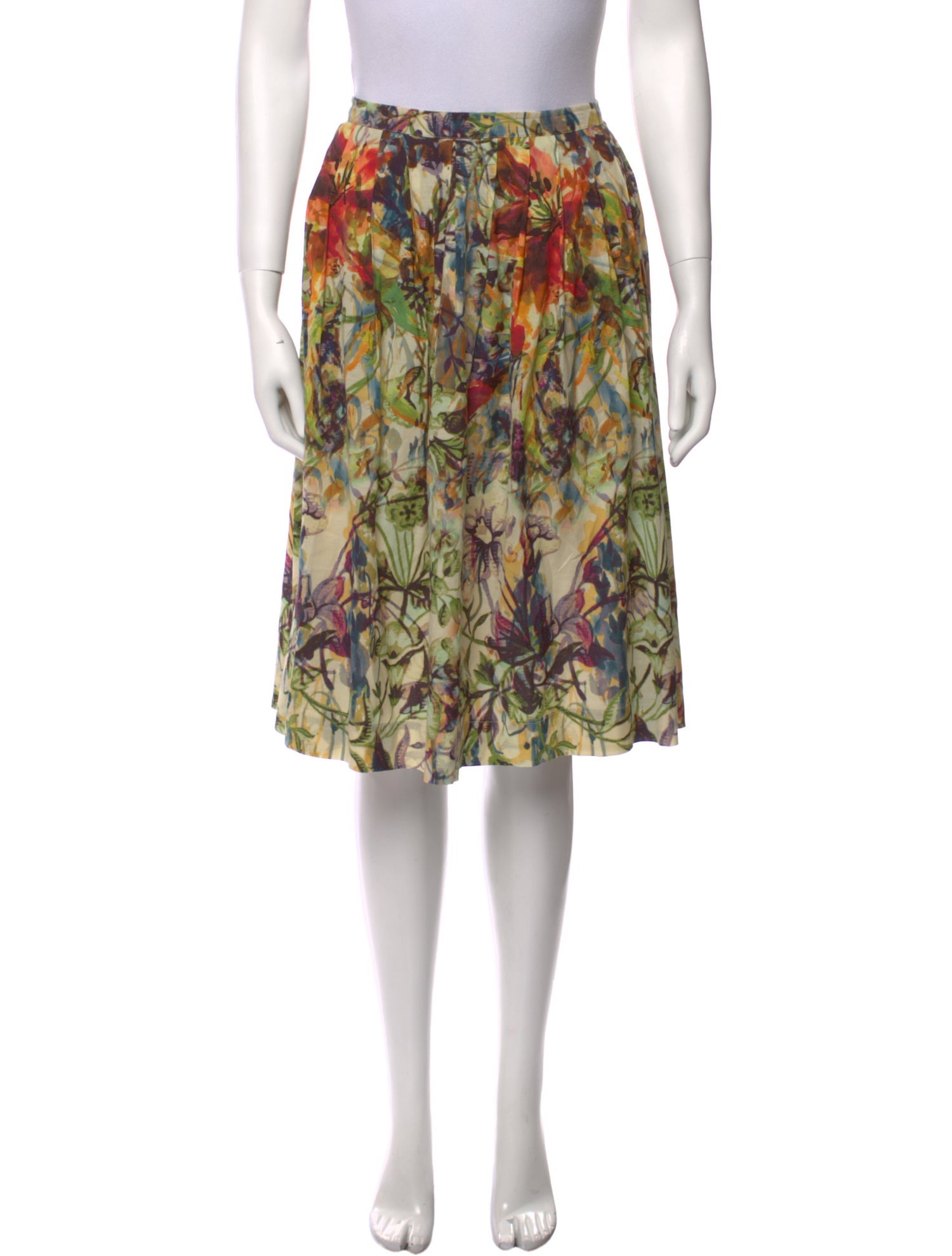 Piazza Sempione Floral Print Knee-Length Skirt