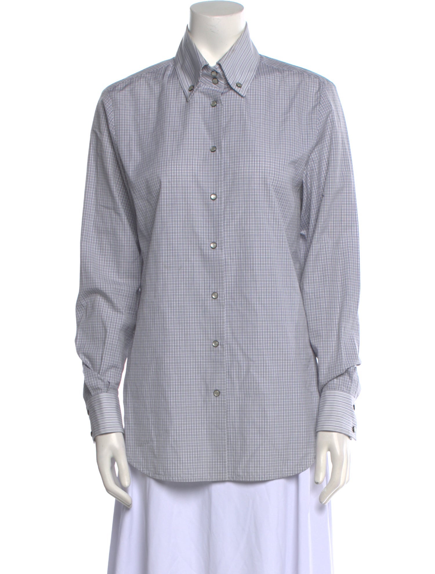 Piazza Sempione Long Sleeve Button-Up Top