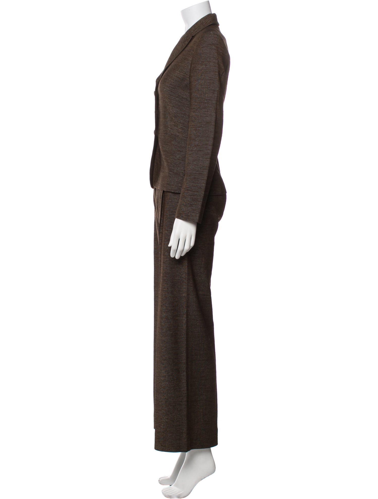 Piazza Sempione Wool Pleated Accents Pant Set