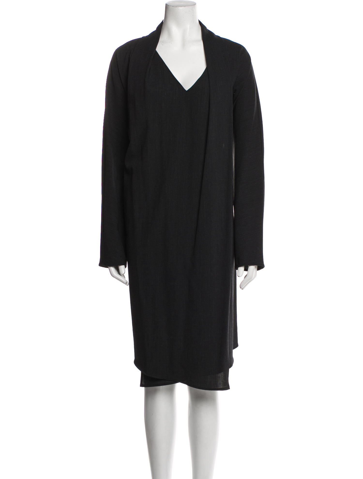 Piazza Sempione Virgin Wool Midi Length Dress